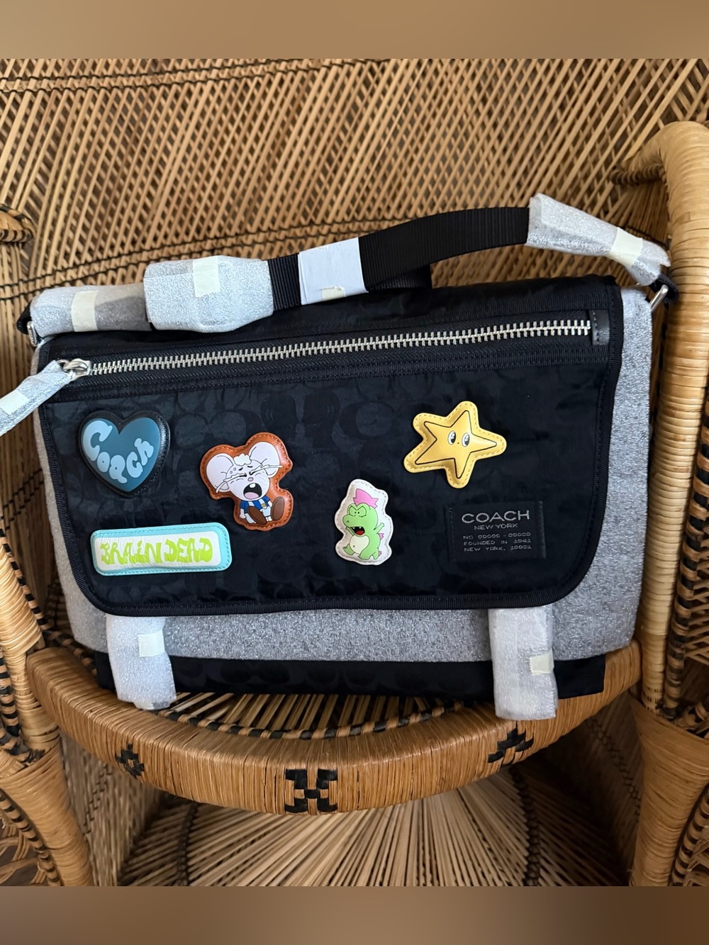 Coach X Brain Dead Nylon Messenger Crossbody Bag  Patches CER00 Ships Same Day